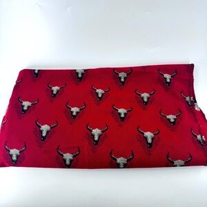 NWT Authentic Barn Fly Cow Skull Throw blanket 60 x 60